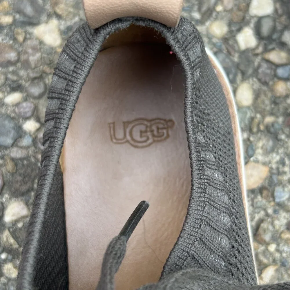 Ugg Sidney Olive Green Sneakers Mesh Lace Up Low top Trainers Size 9
